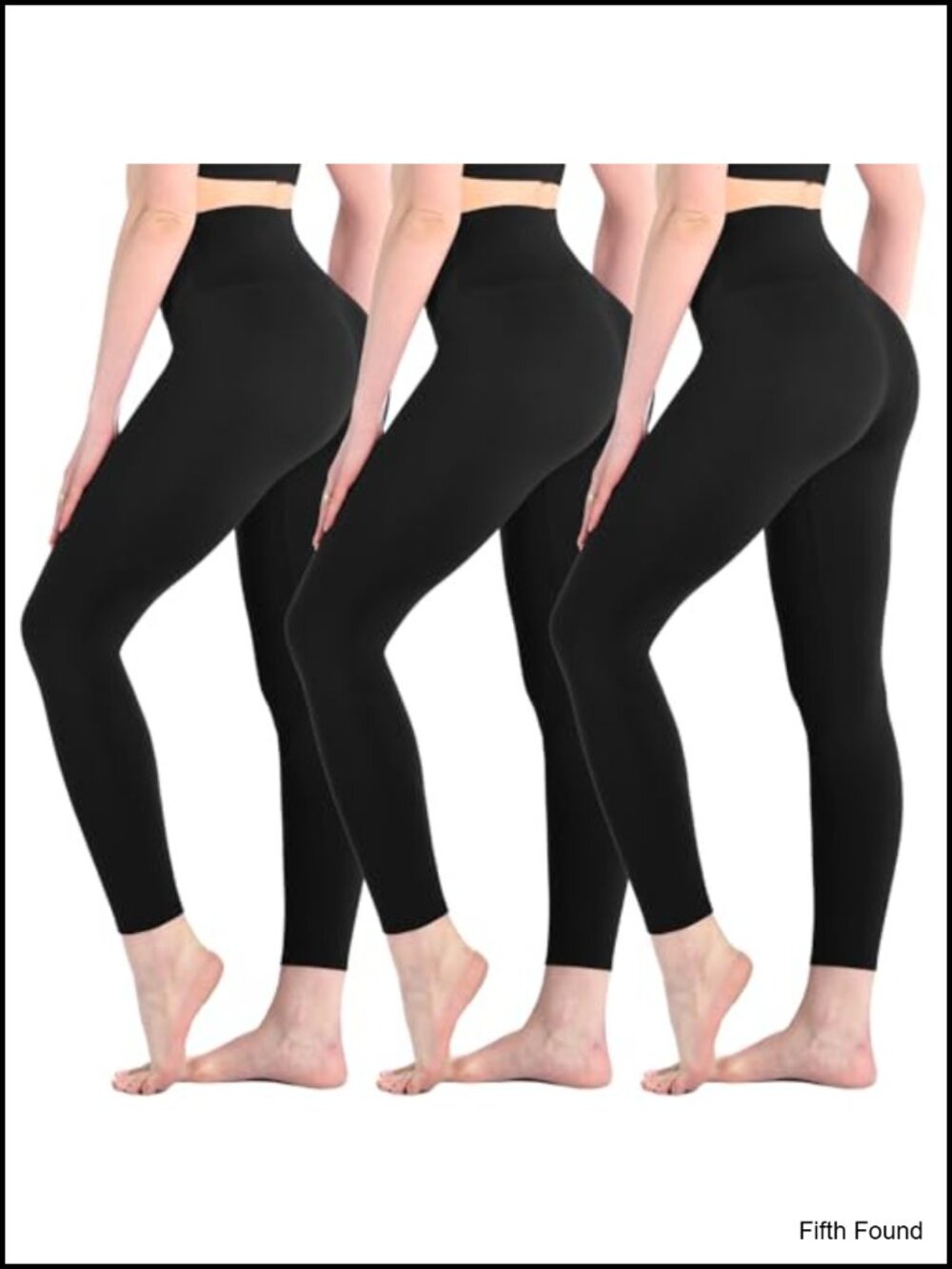 High Waisted Soft Yoga Leggings 3 Pack - Women's Full Length Activewear